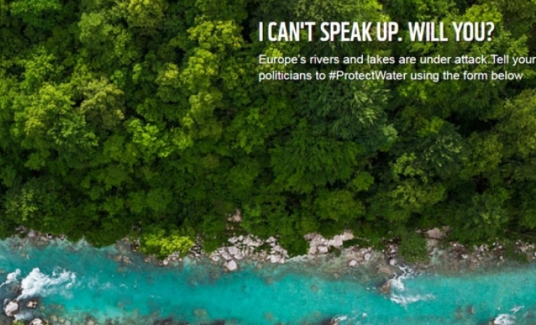 The campaign #ProtectWater is promoted by more than one hundred European environmental organizations.  Source: wwf.eu