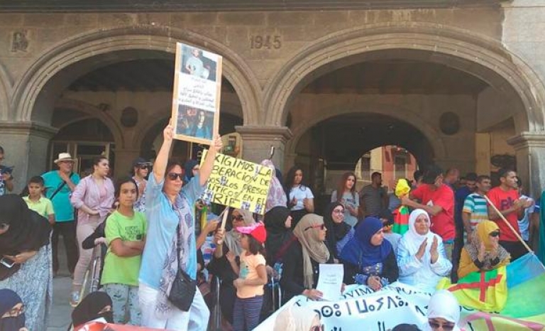 Amazigh protest in Vic. Ouafaa Aouattah