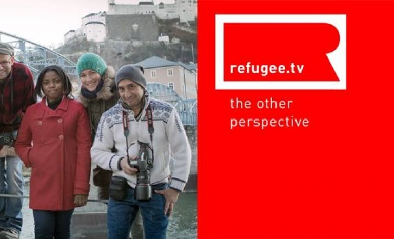 Refugee.tv team and logo