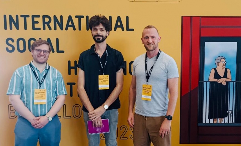  Andrew Daly, Jaume Puipinós and Steve Loveland at the 2023 International Social Housing Festival
