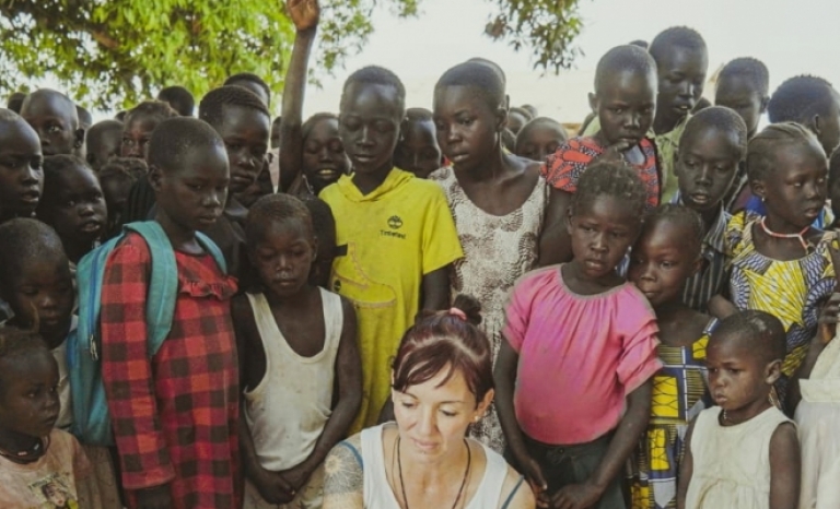 Almudena Barbero works in South Sudan developing projects with children and education.